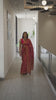 Red and Rani Georgette Saree