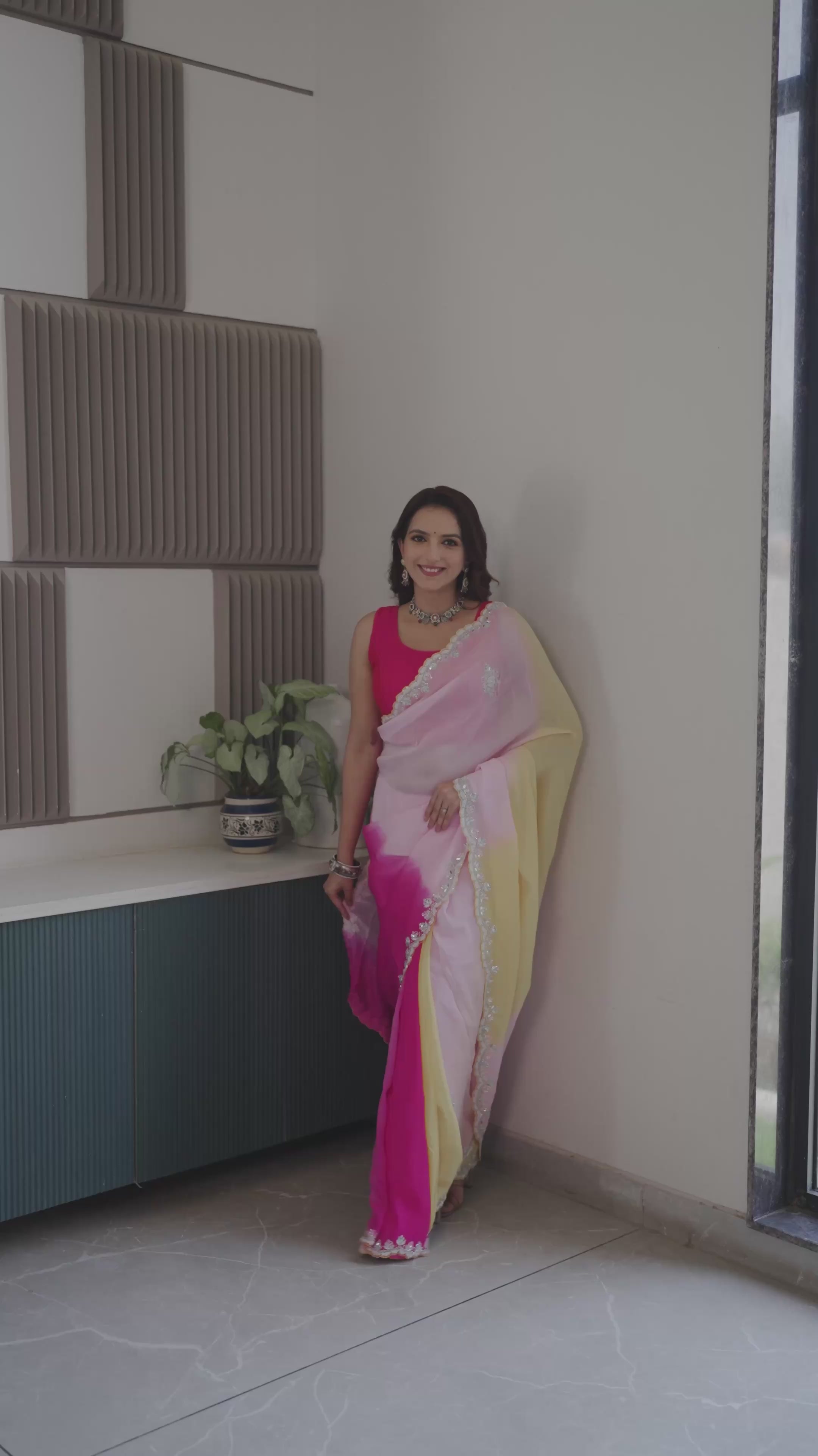 Pink Mustard Rani HO Silk Saree