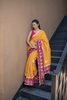 Mustard Silk & Khaddi Gota Work Saree