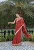 Red Jaipuri Bandhni Saree