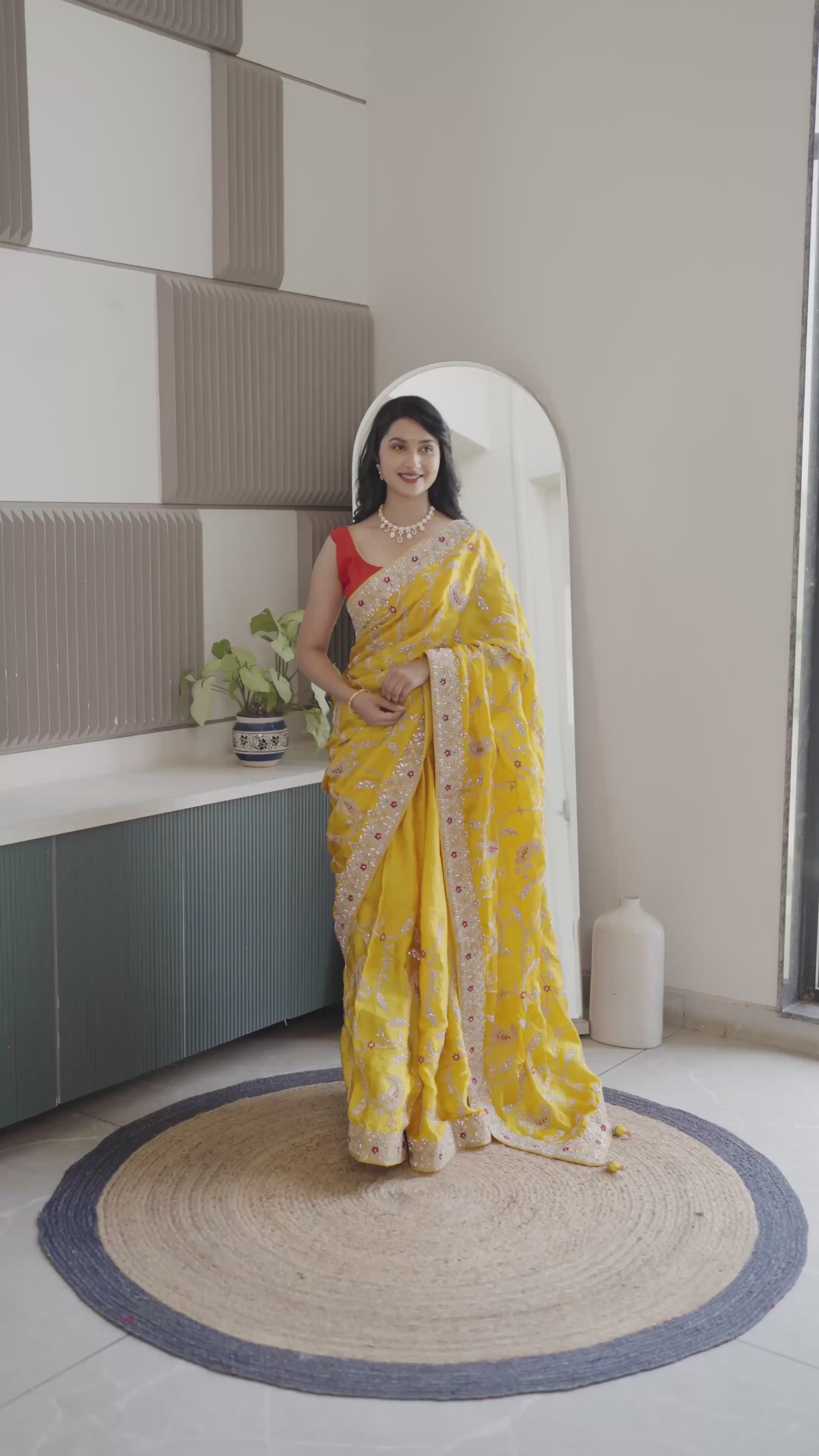 Elegant Mustard Colour Saree