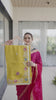 Designer Mustard Upara Silk Saree