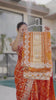 Rust Orange Ghatchola Gajji Silk Saree