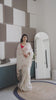 Cheeku Ivory Banarasi Silk Saree