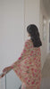 Flower Print Chinoon Crape Saree
